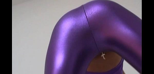  These tight purple spandex panties are so sexy